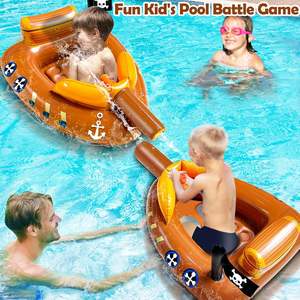 Bateau pirate gonflable en PVC avec pistolet à eau pour enfants - Product Image 4