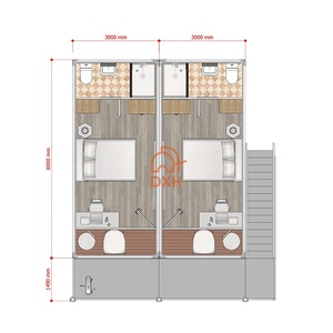 ตู้คอนเทนเนอร์สำเร็จรูป<span class=keywords><strong>3</strong></span>ห้องนอนเตียงคู่4-in-1บ้านเหล็กแพ็คแบนสำหรับอยู่อาศัย - Product Image 6