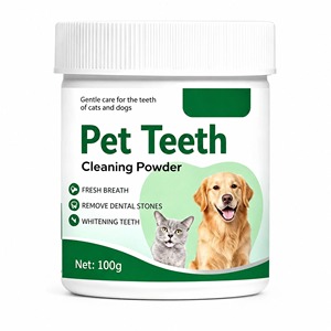 Poudre dentaire pour animaux de compagnie saveur bœuf et algues marines, haleine fraîche, dents plus blanches, élimination des taches, 100g, exclusivité transfrontalière, best-seller - Product Image 1