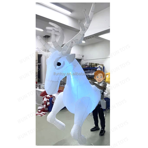 Marionnette de cheval gonflable pour défilé de rue de <span class=keywords><strong>carnaval</strong></span>, costume de cheval gonflable avec lumières LED pour spectacle de défilé nocturne - Product Image 4