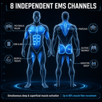 Ensemble d'entraînement fitness premium 2 pièces pour hommes avec électrodes myoélectriques EMS 12 points, étanche et respirant