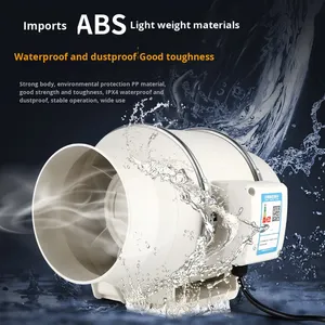 Ventilador de Ducto HF, Comercial, de Plástico, Industrial, Silencioso, de Flujo Mixto, Eléctrico, Ventiladores de Ventilación en Línea para el Hogar - Product Image 1