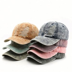 Casquette de baseball en coton de haute qualité, style délavé, avec logo personnalisé, pour le sport, modèle Dad Hat, effet vieilli, vente en gros - Product Image 1