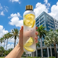 Bouteille d'eau en plastique personnalisable, en Tritan sans BPA, PETG, capacité personnalisée, pour sportif, 1 l