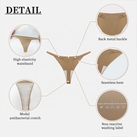Aiermei pemasok gaya modis baru logo kustom lembut pinggang rendah mulus wanita Tanga String bikini celana dalam wanita thong