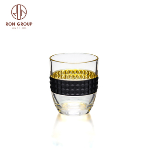 <span class=keywords><strong>Verre</strong></span> à vin sans pied en <span class=keywords><strong>verre</strong></span> trempé transparent réutilisable, prix d'usine en Chine, bordure dorée <span class=keywords><strong>rose</strong></span>, incassable, 301-400 ml - Product Image 3