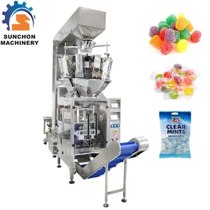 Automatische 200g 1kg Soft Hard Candy Süßigkeiten Snack Food Bag Integrierte Füll verpackungs maschine