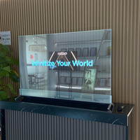 Écran de télévision intelligent transparent de 55 pouces pour bureau intérieur, écran OLED, lecteur publicitaire, affichage numérique