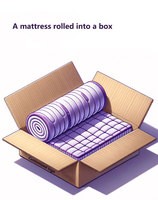 Matelas en mousse multicouche Queen/King Size avec surmatelas en latex rafraîchissant au gel, échantillon gratuit, matelas à ressorts TPE à grille personnalisable