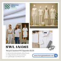 Tissu Jersey de laine de mer recyclé SWL-1A1365 298GSM couche de base ou veste à séchage rapide infrarouge lointain unisexe