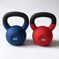 Kettlebells en fonte recouvertes de néoprène, colorées, écologiques, personnalisables, avec poids et couleur au choix, prix de gros usine Zhuoling