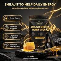 Bâtonnets Miel Shilajit Himalaya Résine Shilajit Miel Biologique Acide Fulvique Safran Énergie Immunité Complément 30 Bâtonnets