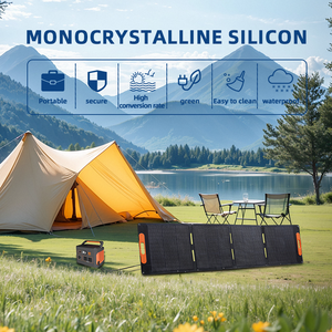 <span class=keywords><strong>200W</strong></span>屋外折りたたみ式ソーラーパネル耐水性ポータブル単結晶高性能23.5% 効率CE認証 - Product Image 2