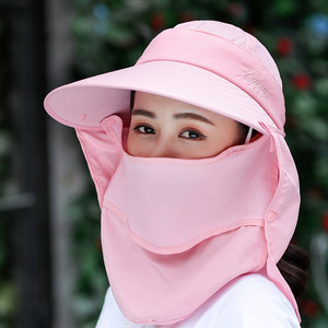 ZG été soleil UV protéger cyclisme grand chapeau seau à bords avec rabat de cou extérieur protéger casquette visage - Product Image 3