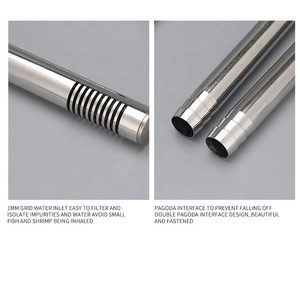 Juego de tuberías de lirio de acuario de acero inoxidable ecológico ZRDR, tubería de agua de entrada y salida con cartucho de filtro para pecera - Product Image 4