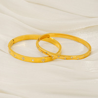 Simple Zircon Strass Bracelet pour Femmes Charmes En Acier Inoxydable Bracelet De Mode Bracelets Charme En Gros Bracelet Accessoires
