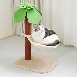 Jia Ni Cat Arbre à chat en sisal avec poteau à gratter, hamac et structure d'escalade, Fournitures pour animaux de compagnie - Product Image 1