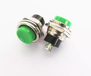 16mm Round Momentary <strong>Switch</strong> 3A125VAC/6A125VAC DS-212 <strong>SPST</strong> Self-reset <strong>Push</strong> <strong>Button</strong> <strong>Switch</strong> Red/Green/Blue/Yellow/White/Black - Product Image 2