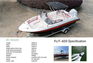 Bote Deportivo de Fibra de Vidrio de 19 pies para 8 Pasajeros, Motor Personalizado, Diseño de Bote de Pesca - Product Image 5