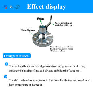 Compre ahora Boquilla de aceite estable de llama de disco de retención de llama, disco estabilizador de llama para quemador, boquilla de aceite residual de cono completo con llama - Product Image 4