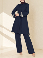 Ensembles d'Abayas Modestes du Moyen-Orient, Vêtements Islamiques avec Broderie Main Respirante, Abayas Arabes d'Été Noires
