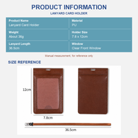 Porte-cartes en cuir PU en gros avec fermeture magnétique et fenêtre transparente pour badge d'identification, idéal pour le bureau, l'école et les conférences