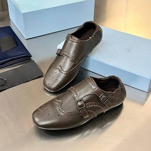 Automne britannique rétro moine chaussures <span class=keywords><strong>mocassins</strong></span> nouveau sculpté Brogue Derby chaussures pour Couples bureau hauteur augmentant les marchandises étrangères - Product Image 2