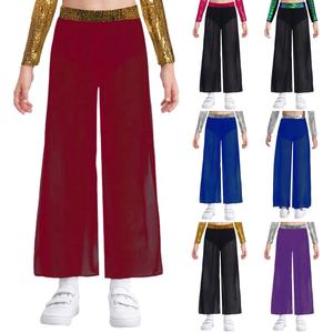 Pantalon de danse en mousseline de soie pour filles de 6 à 16 ans, pour cours de danse, récitals, costume de danse hip hop, danse contemporaine et de salon - Product Image 1