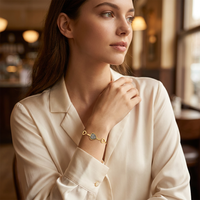 Bracelet chaîne triple cœur pavé de zircon pour femme ZG, plaqué or 18 carats, acier inoxydable, cadeau délicat