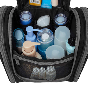 Bolsa <span class=keywords><strong>de</strong></span> Aseo Colgante para Viaje, Organizador <span class=keywords><strong>de</strong></span> Cosméticos Grande y Duradero <span class=keywords><strong>con</strong></span> Múltiples Compartimentos, Forro Impermeable, Bolsillos Transparentes <span class=keywords><strong>de</strong></span> PVC - Product Image 3