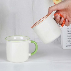 Tazas Originales de Cerámica de 12 oz Populares al por Mayor, Promocionales y Elegantes con Forma Esmaltada, Bajo MOQ, Impresión de Logo Personalizado por Sublimación - Product Image 5