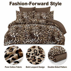 Juego de Ropa de Cama con Estampado de Leopardo, Diseño Atrevido, para Envío Directo en la UE, 3 Piezas - Product Image 2