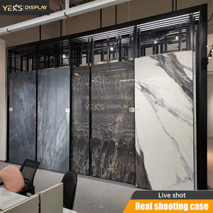 공장 직판 금속 타일 전시대, 푸시풀 프레임 세라믹 타일 스탠드, 석재 샘플 전시 선반 - Product Image 5