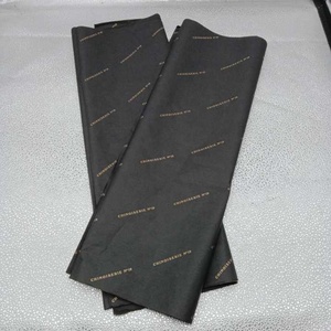 17g Black Wrapping <strong>Tissue</strong> <strong>Paper</strong> With Gold logo Print Wrapping Packaging - Product Image 6