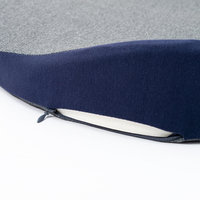 Coussin de siège ergonomique en mousse à mémoire de forme en polyester tricoté, dureté réglable, antidérapant, housse amovible, orthopédique pour le coccyx, forme cœur