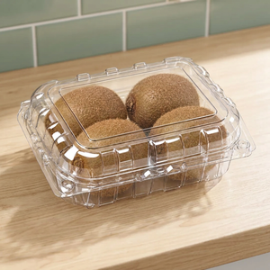 กล่องผลไม้เกษตร PET ใส ดีไซน์ผนังระบายอากาศ ชุด 4 ชิ้น หนา 2 มม. - Product Image 3