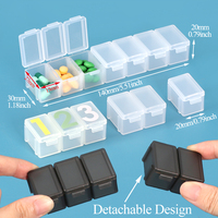 Organisateur de pilules hebdomadaire SUNSHING 7 jours, boîte de rangement pour médicaments en plastique, boîte portable pour compléments vitaminiques avec logo et couleur personnalisés