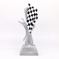 Trophée personnalisé en polyrésine de course à moteur, médailles, en résine, pour équipe de sport, de course automobile, souvenir