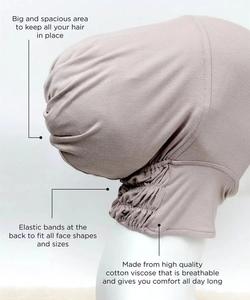 Sous-<span class=keywords><strong>Voile</strong></span> Femme Musulmane Hijab <span class=keywords><strong>Bonnet</strong></span> Turbans Écharpes de Tête pour Fille Casquette <span class=keywords><strong>Islamique</strong></span> Turban Femme - Product Image 3