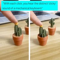 Jouet éducatif en plastique en forme de cactus, lumineux, anti-stress, mignon, jouet classique à LED pour capsules de 60 à 65 mm