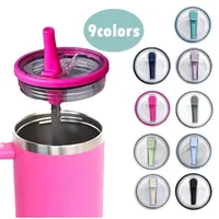 Couvre-gobelet anti-déversement 40oz, couvre-gobelet écologique remplaçable, couvre-paille