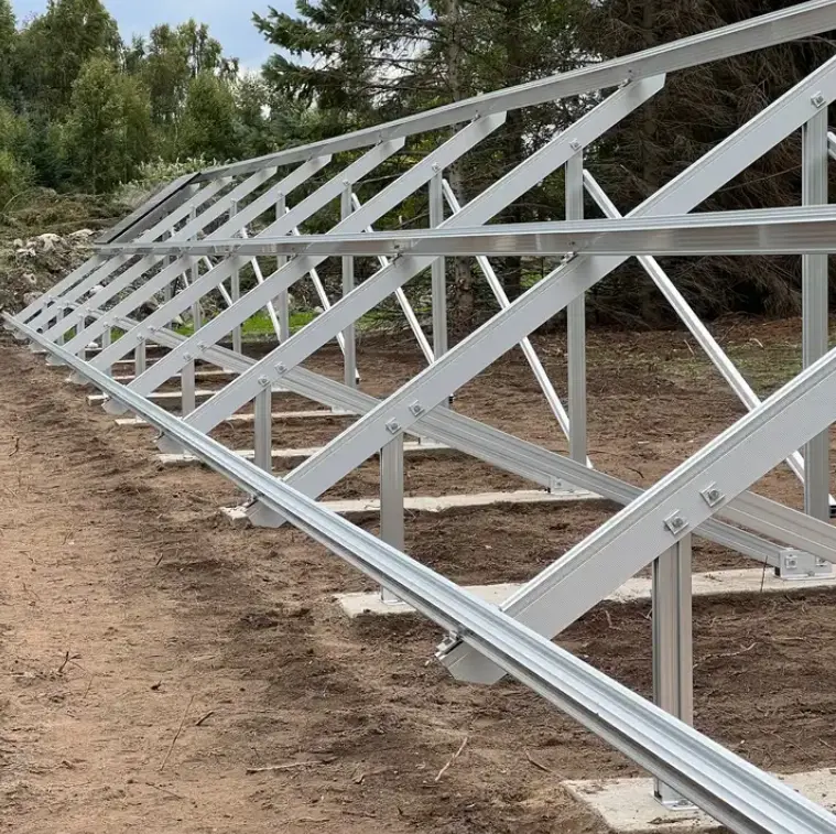 Easy installation Pre-assemble aluminum accessories solar pv mount systems for Ground Solar Mounting Systems