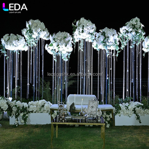 ฉากหลังม่านคริสตัลประดับลูกปัดสำหรับงานแต่งงาน LEDA Wedding ceiling Centerpiece เหมาะสำหรับงานเลี้ยงฉลองสมรส - Product Image 1