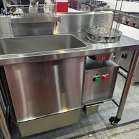 Table à paner électrique en acier inoxydable pour poulet frit avec tamisage automatique pour usage commercial