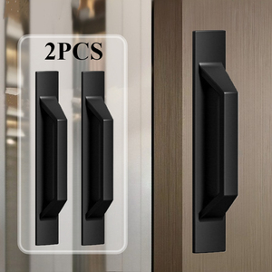 Juego de 2 tiradores autoadhesivos para puertas correderas, sin perforación, diseño industrial moderno, acabado pulido al aceite, para muebles y puertas de vidrio - Product Image 6