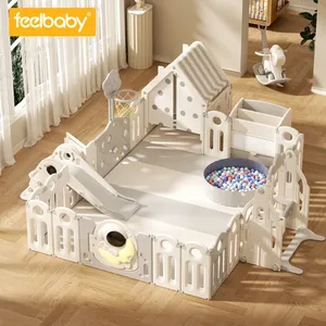 Playpen Playpen Feelbaby New Folding Storage High Quality Kids Fence Indoor Multiple Gameplay Plastic Baby Playpen