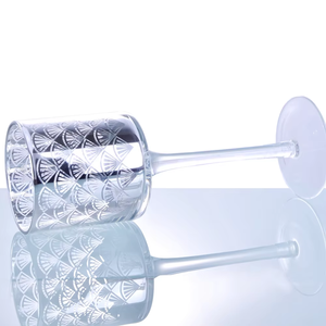 Venta al por mayor de candelabros de cristal decorativos con forma de abanico plateado, <span class=keywords><strong>farolillos</strong></span> de cristal <span class=keywords><strong>baratos</strong></span> y tarros de velas para la decoración del hogar - Product Image 2