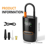 Portable Tire Inflator with Digital Pressure Gauge Emergency Light & Tire Pressure Monitor
