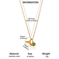 Collier en acier inoxydable plaqué or, résistant à la corrosion, avec texture de poisson Koi, tendance sur TikTok, de la marque Fanhua Jewelry