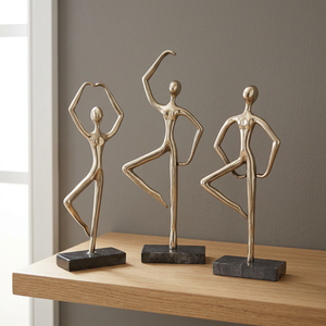 Jaffs Exports Modern Aluminium High Quality <b>Figurative</b> Sculptures Set 3 Contemporary Artistic Tabletop Decor Handmade - Product Image 2